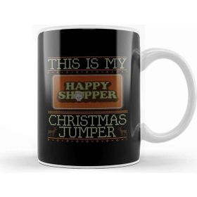 Baskı Dükkanı This Is My Happy Shopper Christmas Jumper Kupa