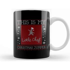 Baskı Dükkanı This Is My Little Chef Christmas Jumper Kupa