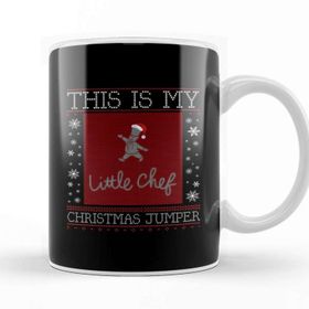 Baskı Dükkanı This Is My Little Chef Christmas Jumper Kupa