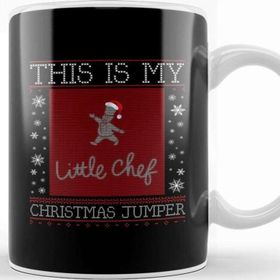 Baskı Dükkanı This Is My Little Chef Christmas Jumper Kupa