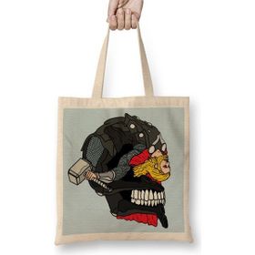 Baskı Dükkanı Thor Odinson Bent Back Skull Bez Çanta