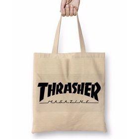 Baskı Dükkanı Thrasher Skateboard Magazin Bez Çanta