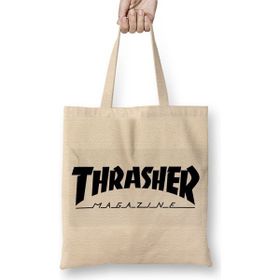 Baskı Dükkanı Thrasher Skateboard Magazin Bez Çanta