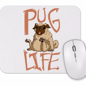 Baskı Dükkanı Thug Life Köpek Pug Life Mouse Pad