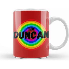 Baskı Dükkanı Tim Duncan Basketball Gifts Vintage Retro Rainbow Quotes For Boys And Dad Kupa