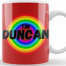 Baskı Dükkanı Tim Duncan Basketball Gifts Vintage Retro Rainbow Quotes For Boys And Dad Kupa