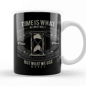 Baskı Dükkanı Time Flies Hourglass Kupa
