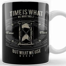Baskı Dükkanı Time Flies Hourglass Kupa