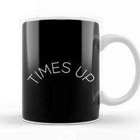 Baskı Dükkanı Times Up Crescent Slogan Porselen Beyaz Kupa Bardak