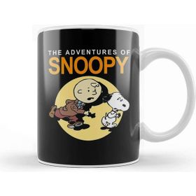 Baskı Dükkanı Tin Tin And Snoopy Porselen Beyaz Kupa Bardak
