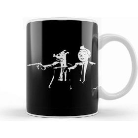 Baskı Dükkanı Tin Tin And Snowy Pulp Fiction Porselen Beyaz Kupa Bardak