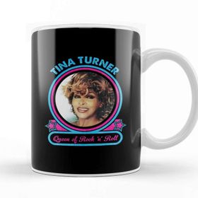 Baskı Dükkanı Tina Turner Queen Of Rock N Roll Porselen Beyaz Kupa Bardak