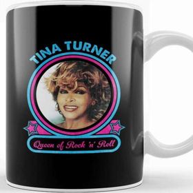 Baskı Dükkanı Tina Turner Queen Of Rock N Roll Porselen Beyaz Kupa Bardak