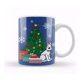 Baskı Dükkanı Tintin And Snowy Around The Christmas Tree Kupa
