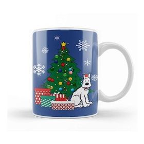 Baskı Dükkanı Tintin And Snowy Around The Christmas Tree Kupa