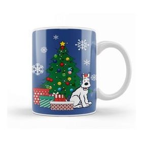 Baskı Dükkanı Tintin And Snowy Around The Christmas Tree Kupa