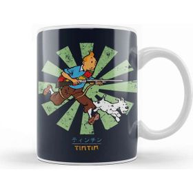 Baskı Dükkanı Tintin Retro Japanese Kupa