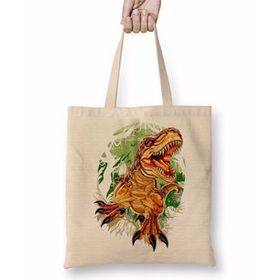 Baskı Dükkanı Tiranossaurus Rex T Rex Dinazor Bez Çanta