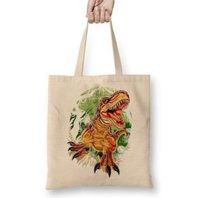 Baskı Dükkanı Tiranossaurus Rex T Rex Dinazor Bez Çanta