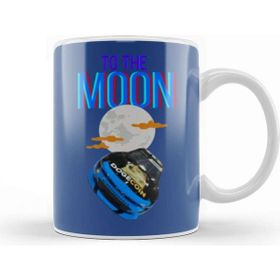 Baskı Dükkanı To The Moon Dogecar Dogecoin Crypto Logo Merch Porselen Beyaz Kupa Bardak
