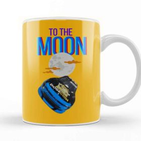 Baskı Dükkanı To The Moon Dogecar Dogecoin Crypto Logo Merch Porselen Beyaz Kupa Bardak