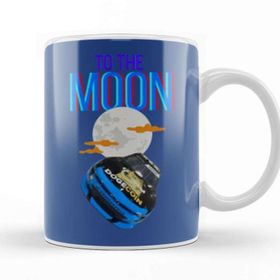 Baskı Dükkanı To The Moon Dogecar Dogecoin Crypto Logo Merch Porselen Beyaz Kupa Bardak