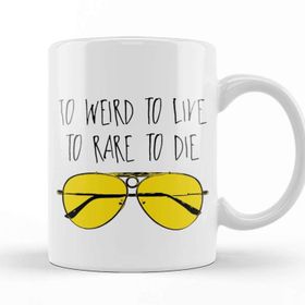 Baskı Dükkanı To Weird To Live To Rare To Die Fear And Loathing In Las Vegas Porselen Beyaz Kupa Bardak