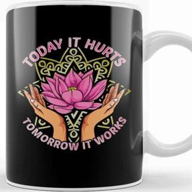 Baskı Dükkanı Today It Hurts Tomorrow It Works Massage Therapis Porselen Beyaz Kupa Bardak