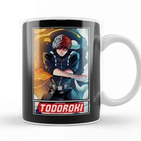 Baskı Dükkanı Todoroki Fanart My Hero Academia Porselen Beyaz Kupa Bardak