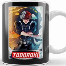 Baskı Dükkanı Todoroki Fanart My Hero Academia Porselen Beyaz Kupa Bardak