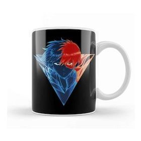 Baskı Dükkanı Todoroki Flame And Water Porselen Beyaz Kupa Bardak