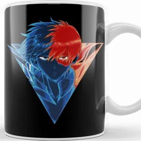 Baskı Dükkanı Todoroki Flame And Water Porselen Beyaz Kupa Bardak