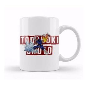 Baskı Dükkanı Todoroki Shoto Todoroki Half Half Porselen Beyaz Kupa Bardak