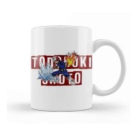 Baskı Dükkanı Todoroki Shoto Todoroki Half Half Porselen Beyaz Kupa Bardak