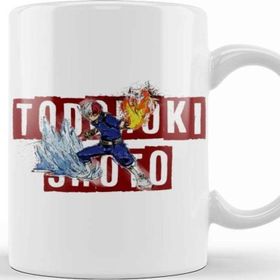 Baskı Dükkanı Todoroki Shoto Todoroki Half Half Porselen Beyaz Kupa Bardak