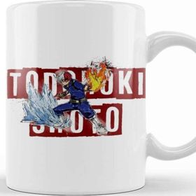 Baskı Dükkanı Todoroki Shoto Todoroki Half Half Porselen Beyaz Kupa Bardak