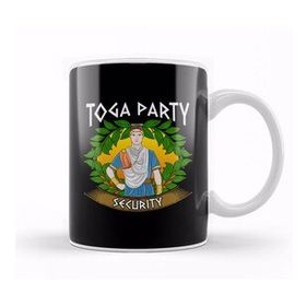 Baskı Dükkanı Toga Party Security Guard Funny Fraternity Party Porselen Beyaz Kupa Bardak