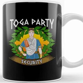 Baskı Dükkanı Toga Party Security Guard Funny Fraternity Party Porselen Beyaz Kupa Bardak
