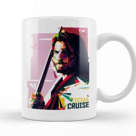 Baskı Dükkanı Tom Cruise Pop Art Porselen Beyaz Kupa Bardak