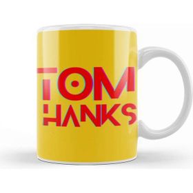 Baskı Dükkanı Tom Hanks Artwork Porselen Beyaz Kupa Bardak