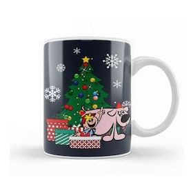 Baskı Dükkanı Tom Terrific And Mighty Manfred The Wonder Dog Around The Christmas Tree Porselen Beyaz Kupa Bardak