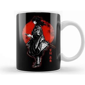 Baskı Dükkanı Tomioka Giyuu Giyu Red Moon Porselen Beyaz Kupa Bardak