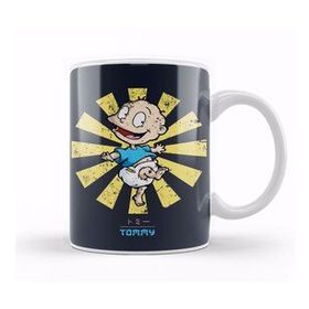 Baskı Dükkanı Tommy Retro Japanese Rugrats Porselen Beyaz Kupa Bardak