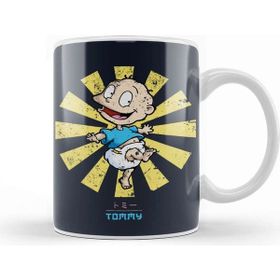 Baskı Dükkanı Tommy Retro Japanese Rugrats Porselen Beyaz Kupa Bardak