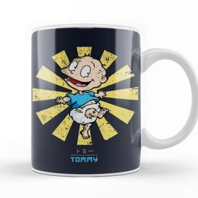 Baskı Dükkanı Tommy Retro Japanese Rugrats Porselen Beyaz Kupa Bardak