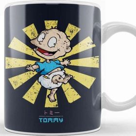 Baskı Dükkanı Tommy Retro Japanese Rugrats Porselen Beyaz Kupa Bardak