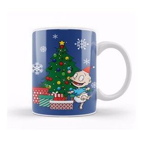 Baskı Dükkanı Tommy Rugrats Around The Christmas Tree Porselen Beyaz Kupa Bardak