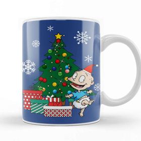 Baskı Dükkanı Tommy Rugrats Around The Christmas Tree Porselen Beyaz Kupa Bardak