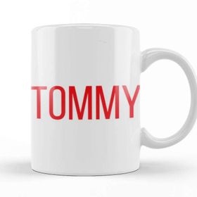 Baskı Dükkanı Tommy Tommy Porselen Beyaz Kupa Bardak
