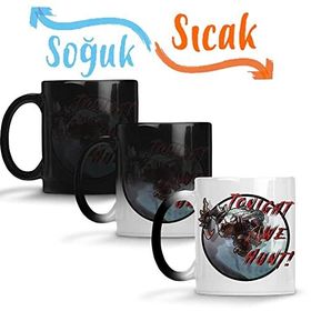 Baskı Dükkanı Tonight We Hunt League of Legends Sihirli Porselen Kupa